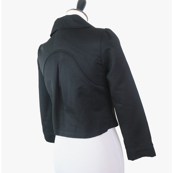 Soia & Kyo Size XS Charlie Crop Jacket Peacoat Moto Style Black - Picture 5 of 11